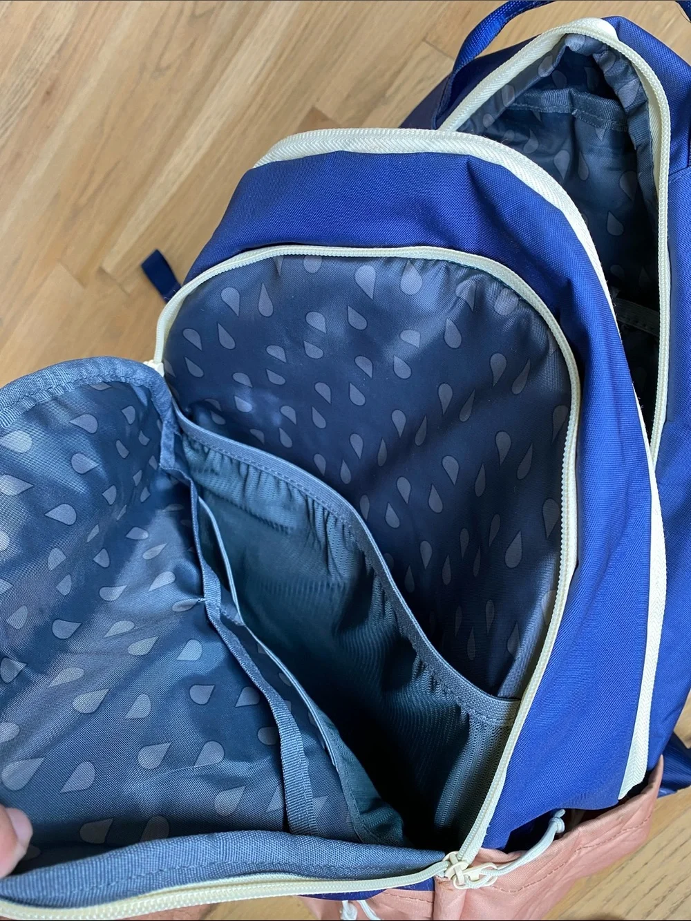 Simple Modern Navy and Blush Two-Tone Kids Backpack